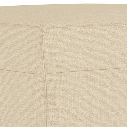 vidaXL 3-tlg. Sofagarnitur mit Kissen Creme Stoff