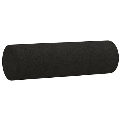 vidaXL Ensemble de canapés 2 pcs avec coussins Tissu noir