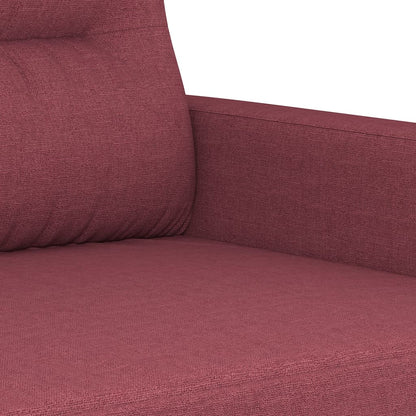 vidaXL 2-tlg. Sofagarnitur mit Kissen Weinrot Stoff