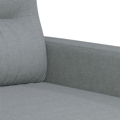 vidaXL 3-tlg. Sofagarnitur mit Kissen Hellgrau Stoff
