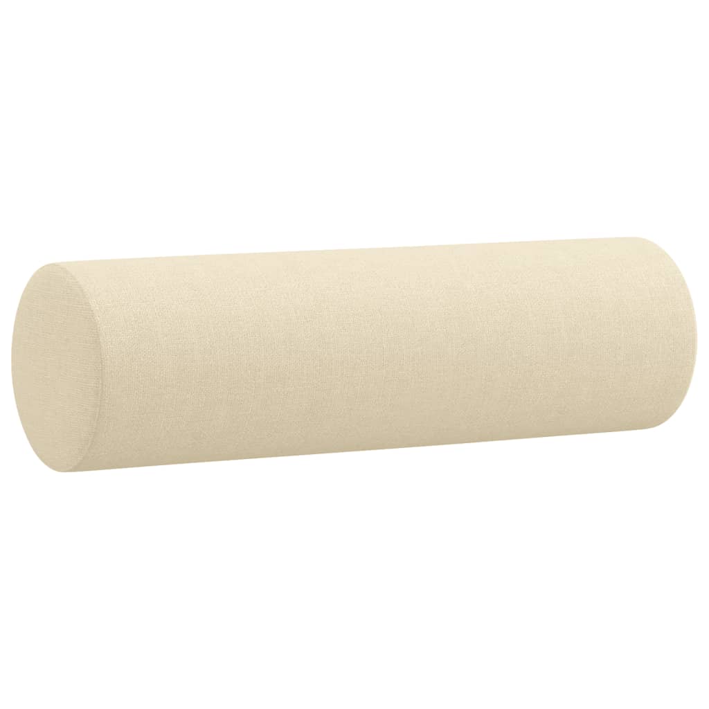 vidaXL Ensemble de canapés 3 pcs avec coussins Crème Tissu