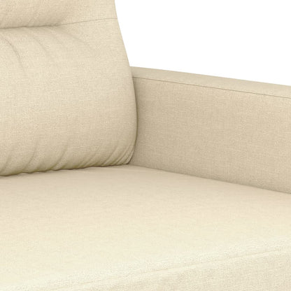 vidaXL Ensemble de canapés 3 pcs avec coussins Crème Tissu