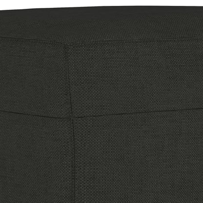 vidaXL 3-tlg. Sofagarnitur mit Kissen Schwarz Stoff
