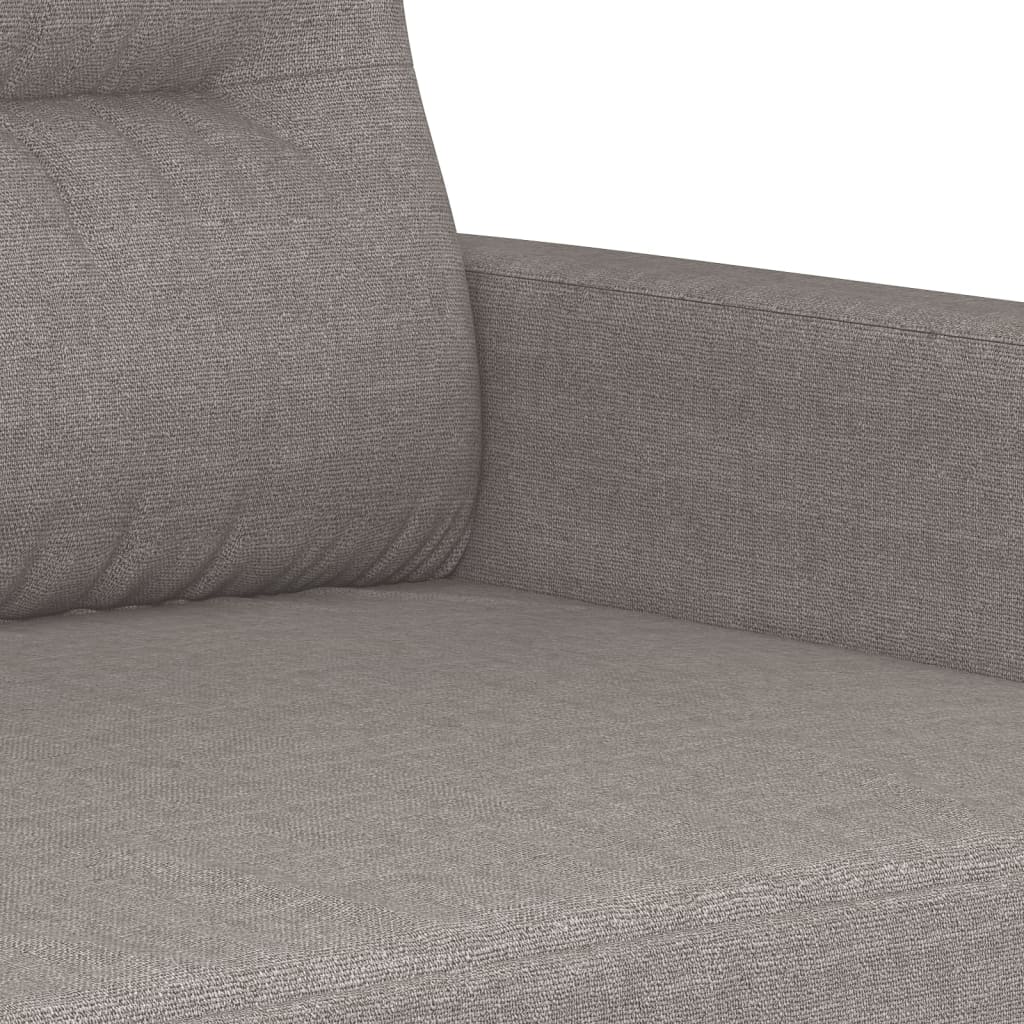 vidaXL 3-tlg. Sofagarnitur mit Kissen Taupe Stoff