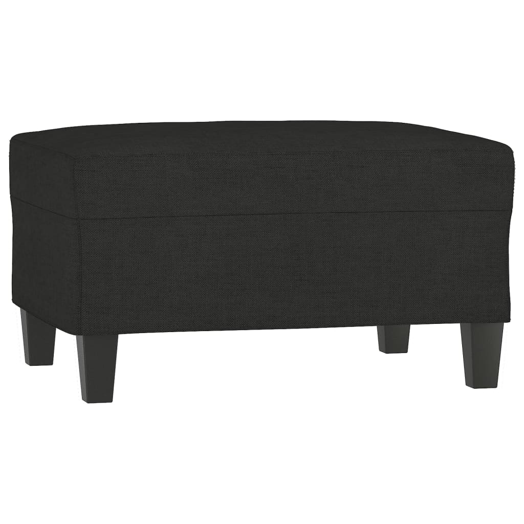 vidaXL 4-tlg. Sofagarnitur mit Kissen Schwarz Stoff