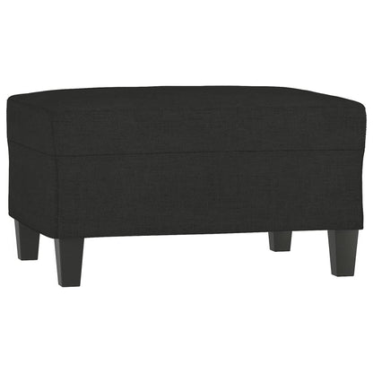 vidaXL 4-tlg. Sofagarnitur mit Kissen Schwarz Stoff
