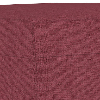 vidaXL 4-tlg. Sofagarnitur mit Kissen Weinrot Stoff