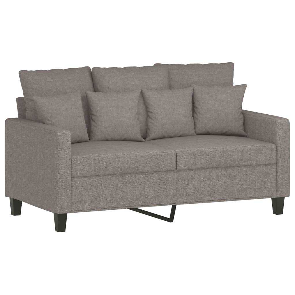 vidaXL 4-tlg. Sofagarnitur mit Kissen Taupe Stoff