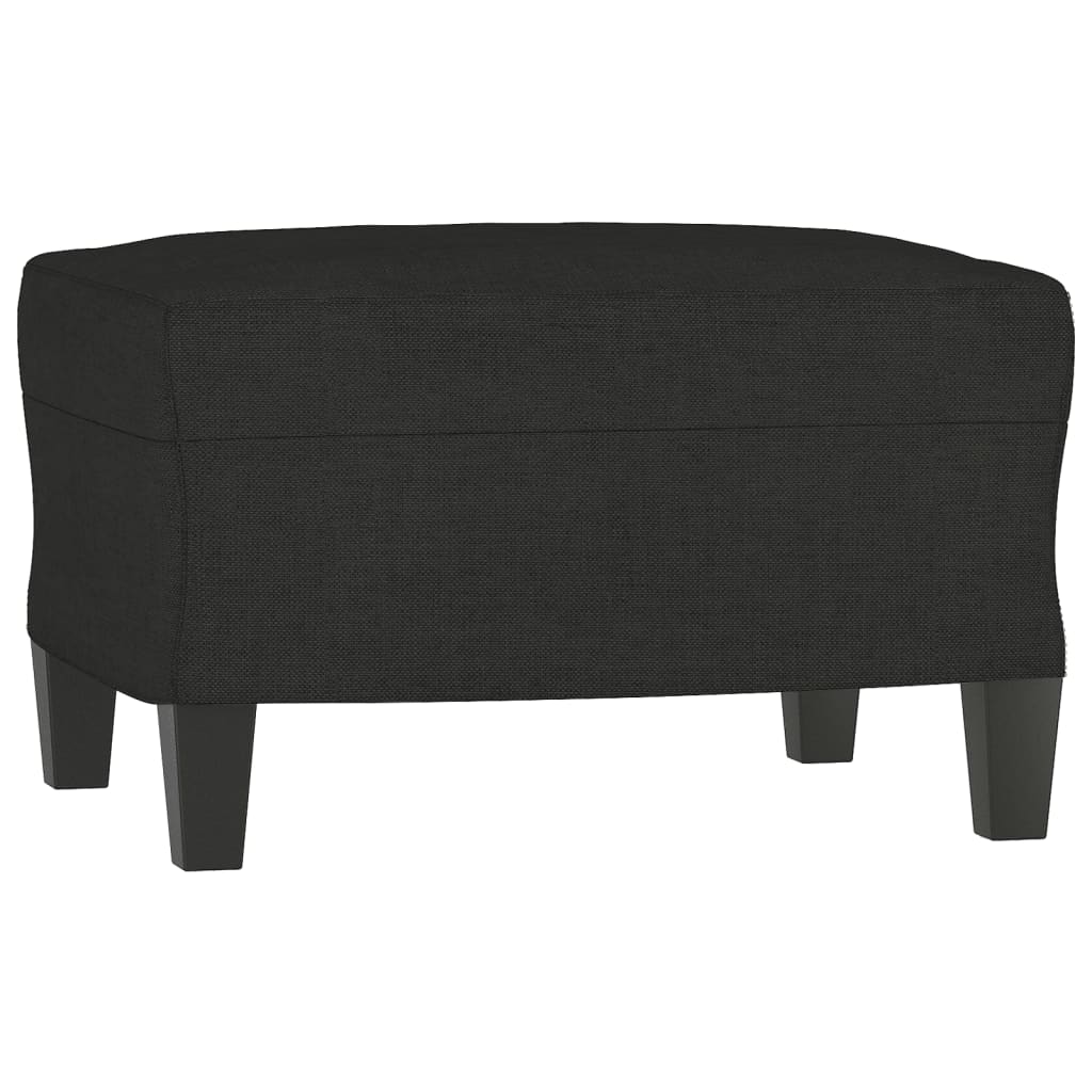 vidaXL Ensemble de canapés 3 pcs avec coussins Tissu Noir