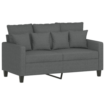 vidaXL Ensemble de canapés 2 pièces avec coussins Tissu Gris foncé