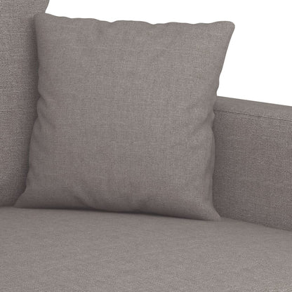 vidaXL 2-tlg. Sofagarnitur mit Kissen Taupe Stoff