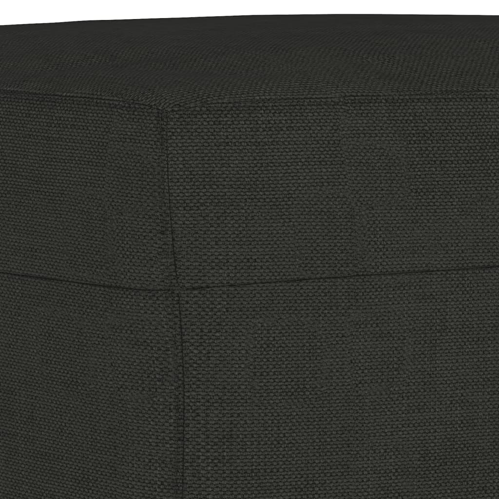 vidaXL Ensemble de canapés 3 pcs avec coussins Tissu Noir