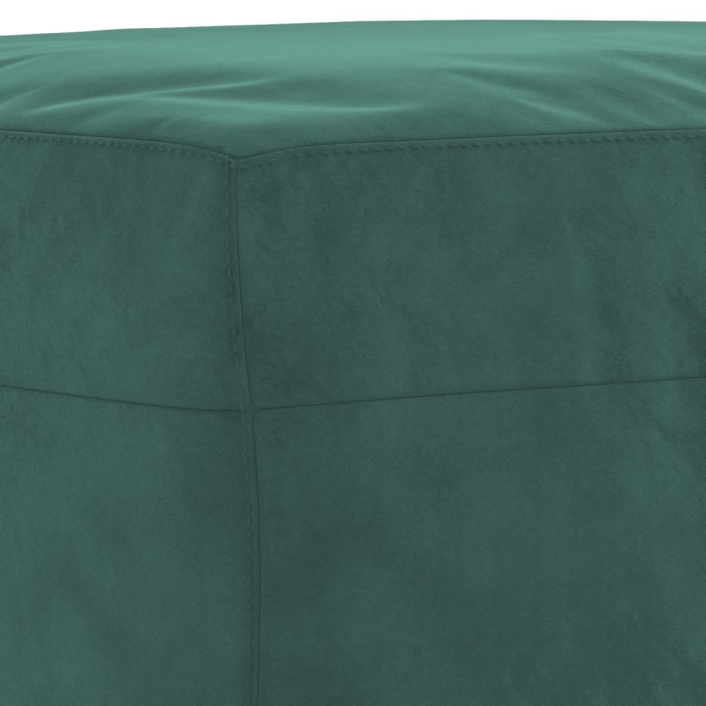 vidaXL Ensemble de canapés 4 pièces avec coussins Velours vert foncé