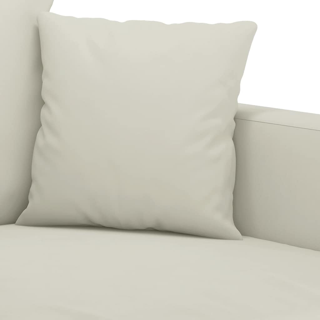 vidaXL 4-tlg. Sofagarnitur mit Kissen Creme Samt