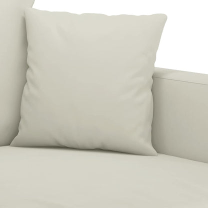 vidaXL 4-tlg. Sofagarnitur mit Kissen Creme Samt