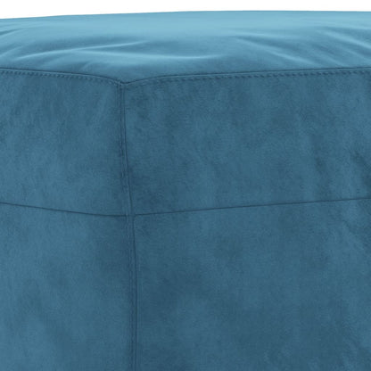 vidaXL 4-tlg. Sofagarnitur mit Kissen Blau Samt