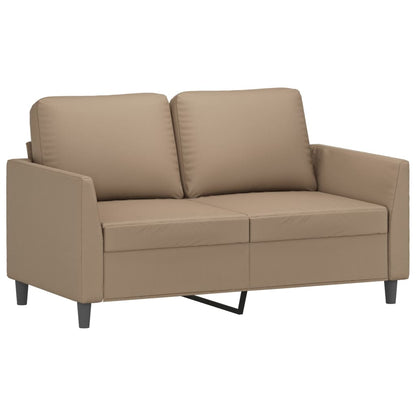 vidaXL 4-tlg. Sofagarnitur mit Kissen Cappuccino-Braun Kunstleder