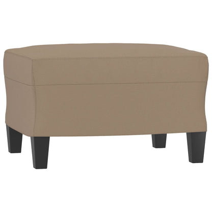 vidaXL 3-tlg. Sofagarnitur mit Kissen Cappuccino-Braun Kunstleder