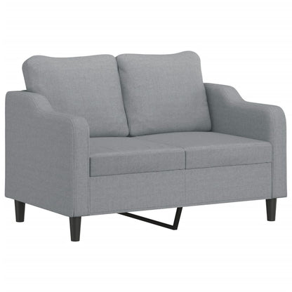vidaXL Ensemble de canapés 4 pièces avec coussins Tissu Gris clair