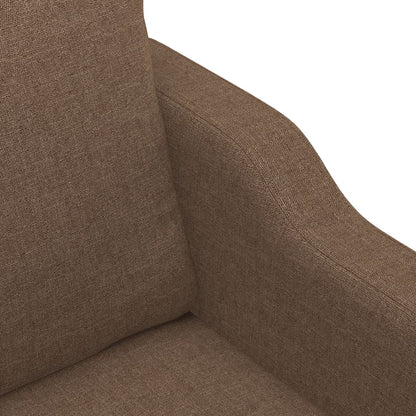 vidaXL 4-tlg. Sofagarnitur mit Kissen Braun Stoff