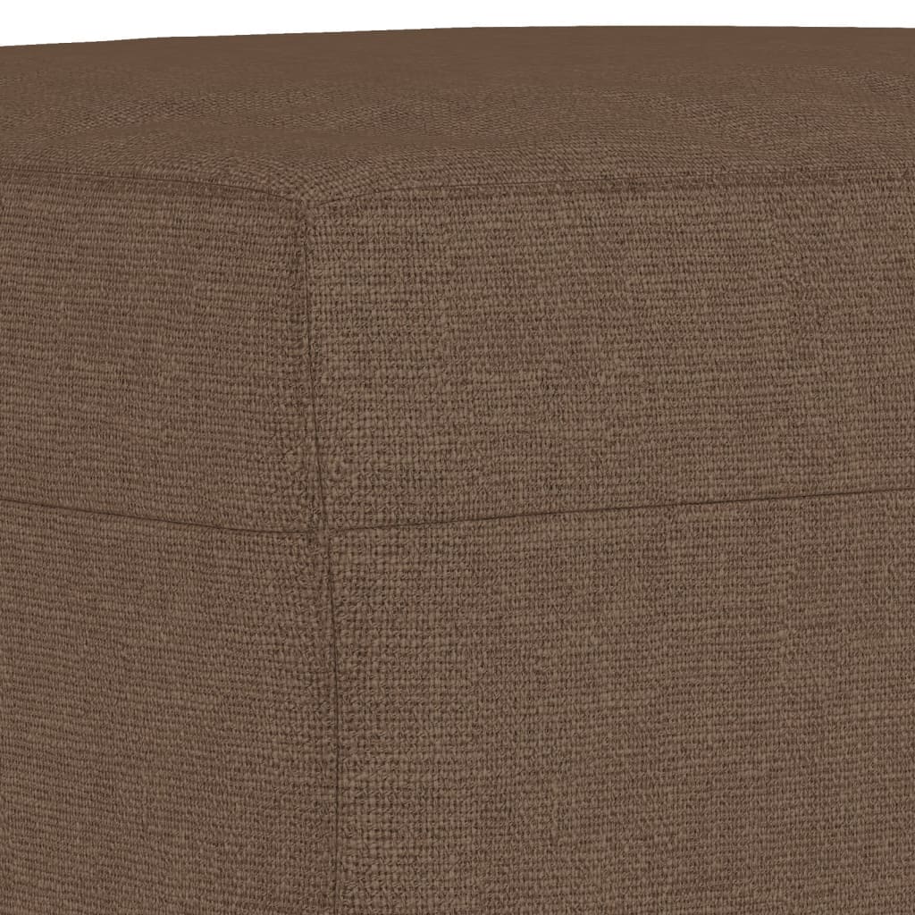 vidaXL 4-tlg. Sofagarnitur mit Kissen Braun Stoff