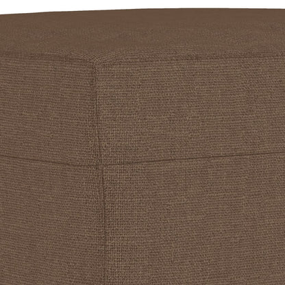 vidaXL 4-tlg. Sofagarnitur mit Kissen Braun Stoff