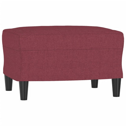 vidaXL 4-tlg. Sofagarnitur mit Kissen Weinrot Stoff
