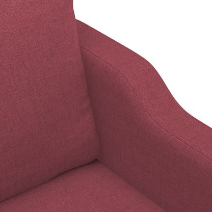 vidaXL 4-tlg. Sofagarnitur mit Kissen Weinrot Stoff