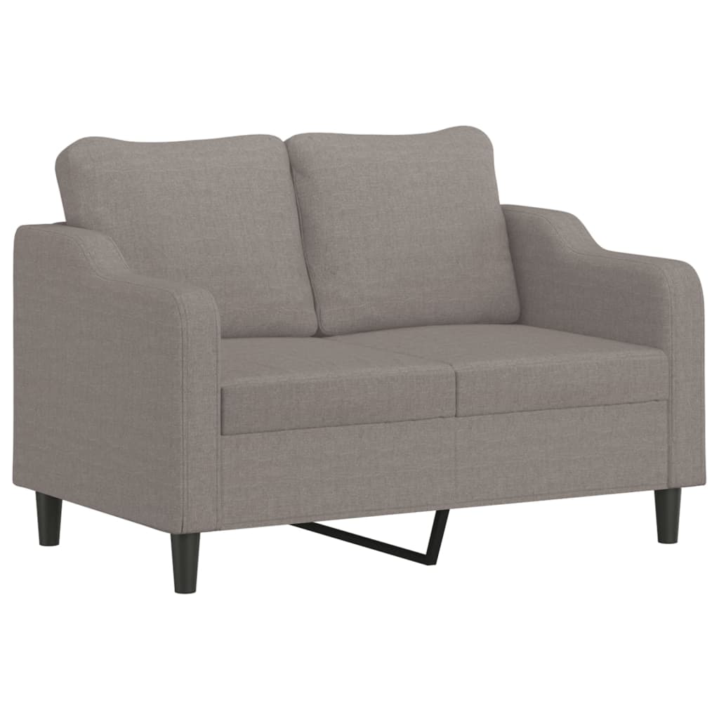 vidaXL 4-tlg. Sofagarnitur mit Kissen Taupe Stoff