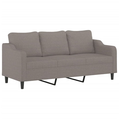 vidaXL 4-tlg. Sofagarnitur mit Kissen Taupe Stoff