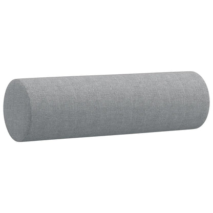 vidaXL 4-tlg. Sofagarnitur mit Kissen Hellgrau Stoff