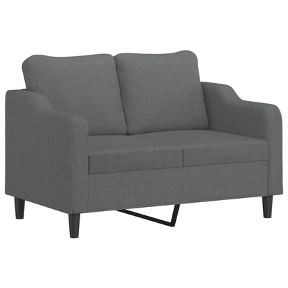 vidaXL Ensemble de canapés 4 pcs avec coussins Tissu Gris foncé