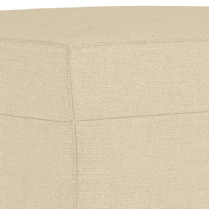 vidaXL 4-tlg. Sofagarnitur mit Kissen Creme Stoff