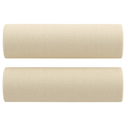 vidaXL 4-tlg. Sofagarnitur mit Kissen Creme Stoff