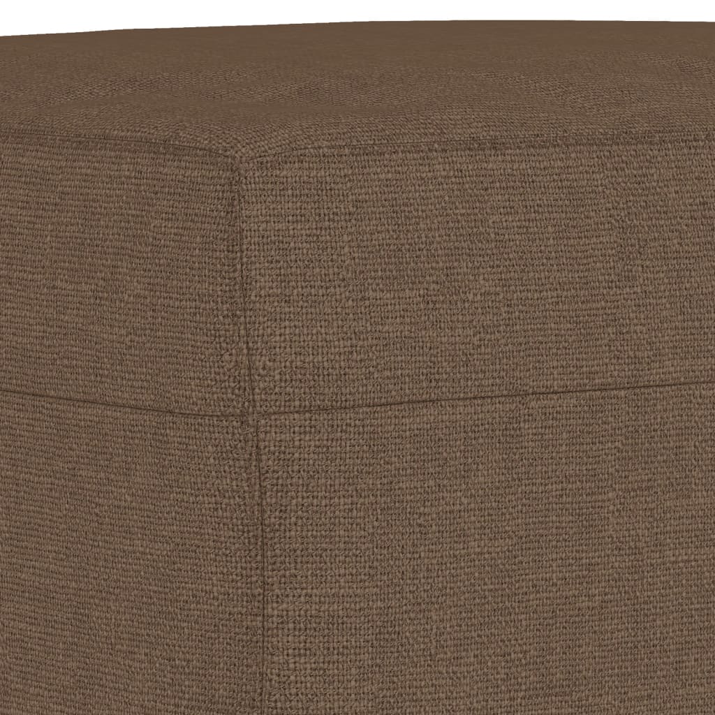 vidaXL 4-tlg. Sofagarnitur mit Kissen Braun Stoff