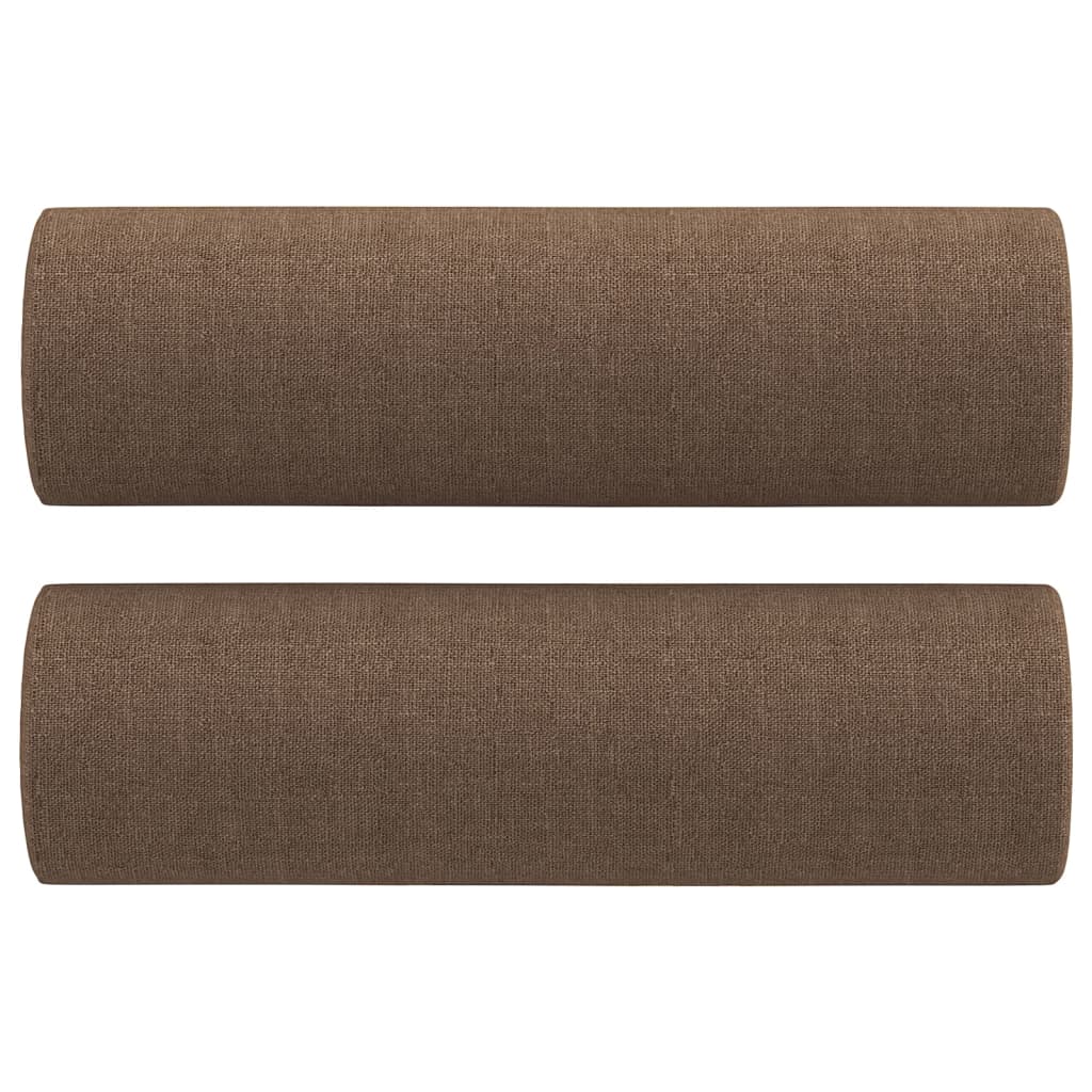 vidaXL 4-tlg. Sofagarnitur mit Kissen Braun Stoff