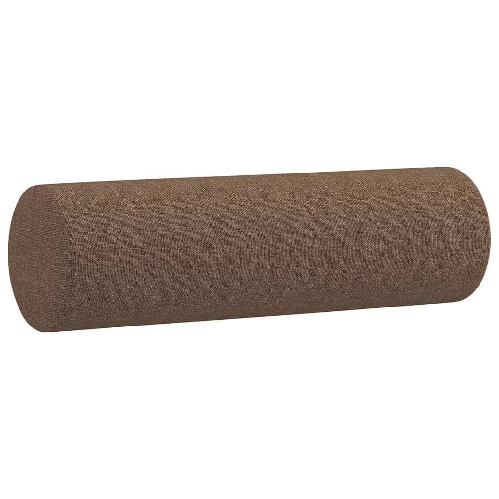 vidaXL 4-tlg. Sofagarnitur mit Kissen Braun Stoff