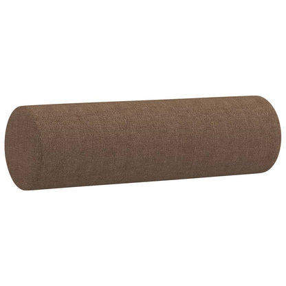 vidaXL 4-tlg. Sofagarnitur mit Kissen Braun Stoff