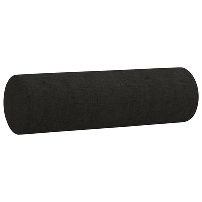 vidaXL 4-tlg. Sofagarnitur mit Kissen Schwarz Stoff