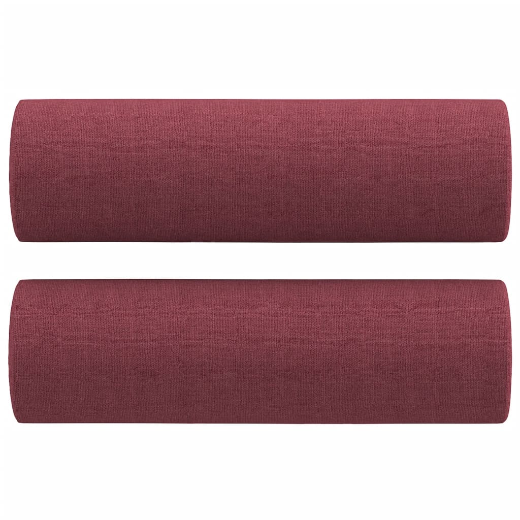 vidaXL 4-tlg. Sofagarnitur mit Kissen Weinrot Stoff