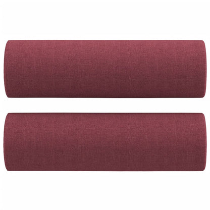 vidaXL 4-tlg. Sofagarnitur mit Kissen Weinrot Stoff