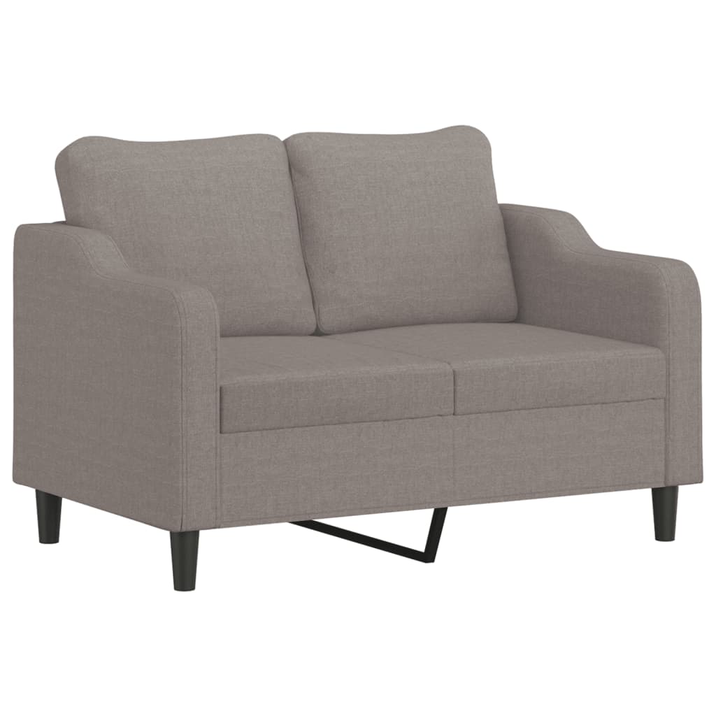 vidaXL 4-tlg. Sofagarnitur mit Kissen Taupe Stoff