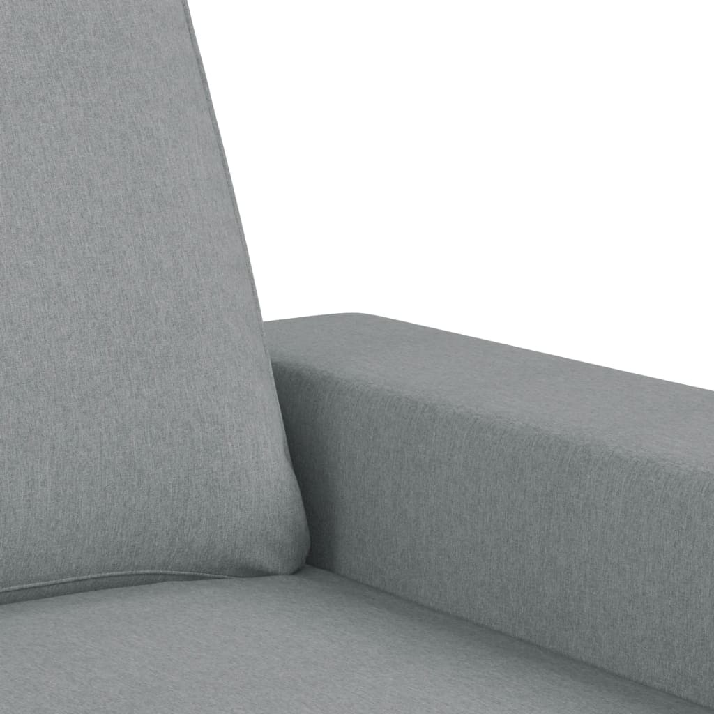 vidaXL 4-tlg. Sofagarnitur Hellgrau Stoff