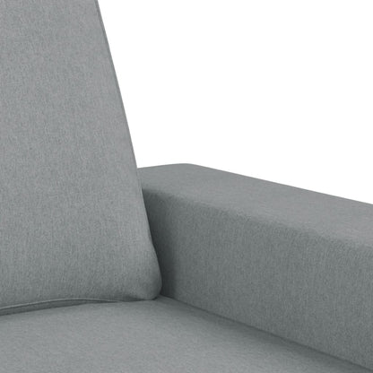 vidaXL 4-tlg. Sofagarnitur Hellgrau Stoff