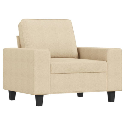 vidaXL 4-tlg. Sofagarnitur Creme Stoff