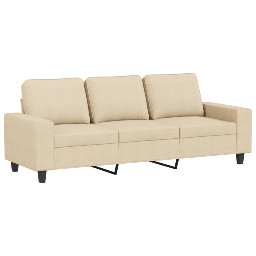 vidaXL 4-tlg. Sofagarnitur Creme Stoff