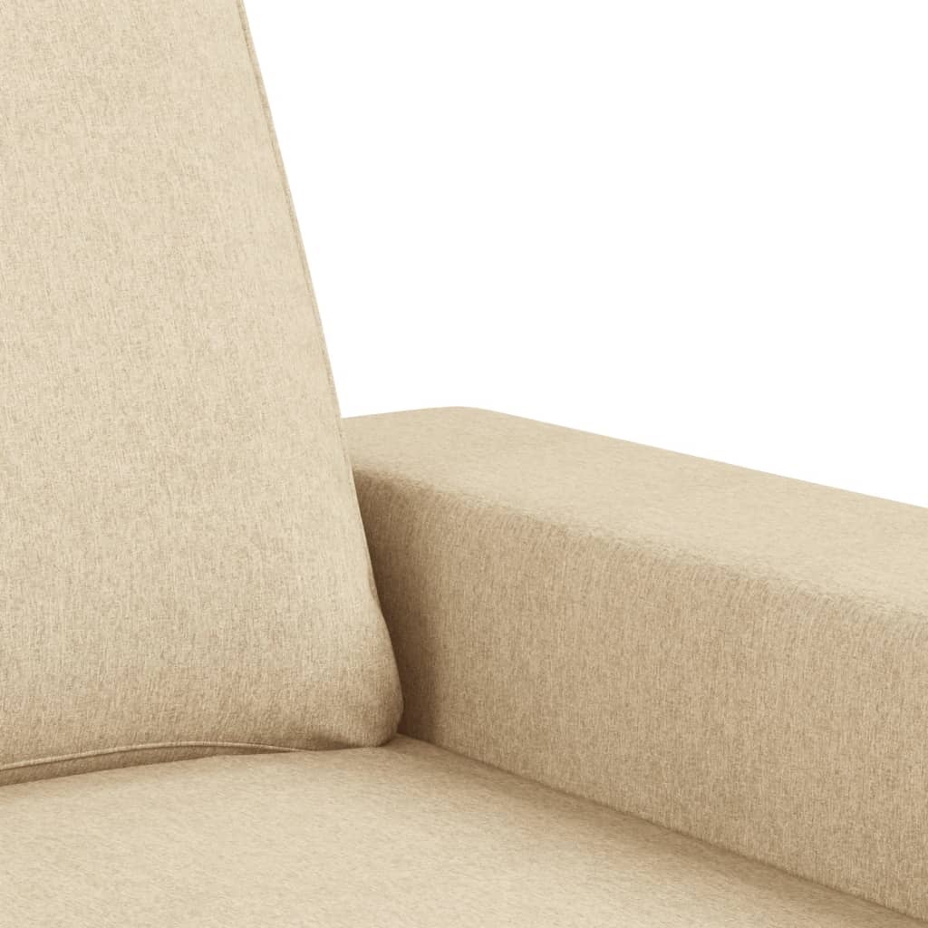 vidaXL 4-tlg. Sofagarnitur Creme Stoff