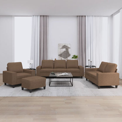 vidaXL Ensemble de canapés 4 pcs Tissu Marron