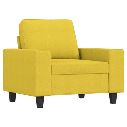 vidaXL 4-tlg. Sofagarnitur Hellgelb Stoff