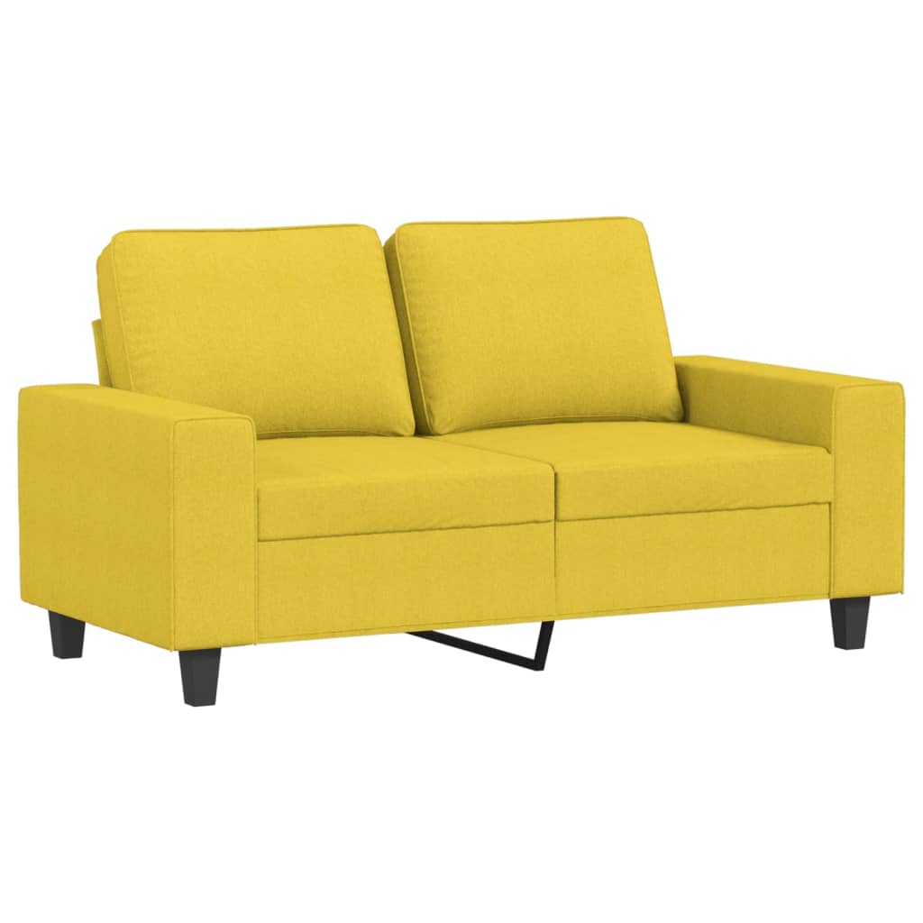 vidaXL 4-tlg. Sofagarnitur Hellgelb Stoff